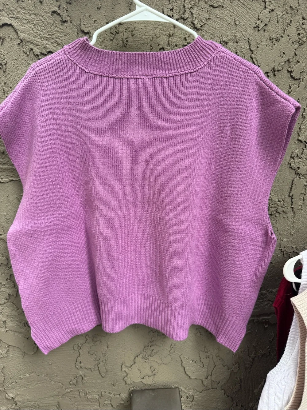 Free People Easy Street vest V-neck lavender Size XL